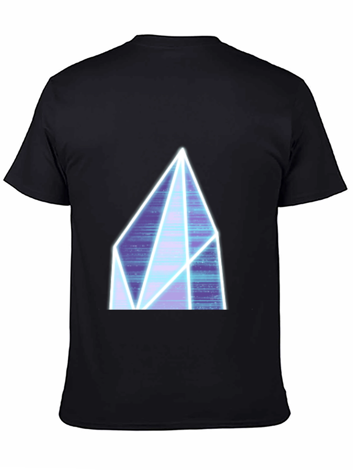 Neon Crystal Graphic Tee - Black Casual Shirt