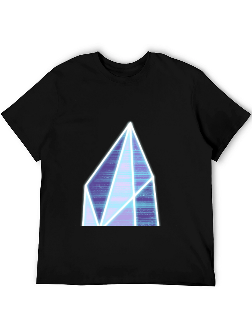 Neon Crystal Graphic Tee - Black Casual Shirt