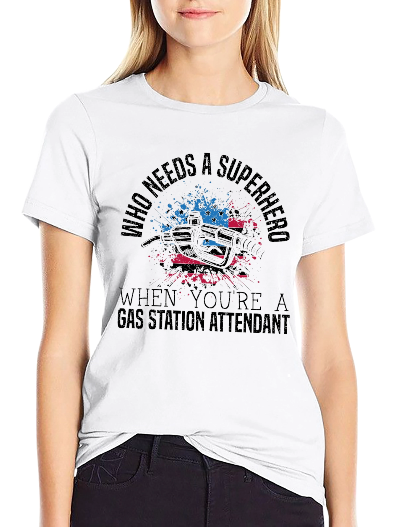 Gas Station Attendant Superhero T-Shirt