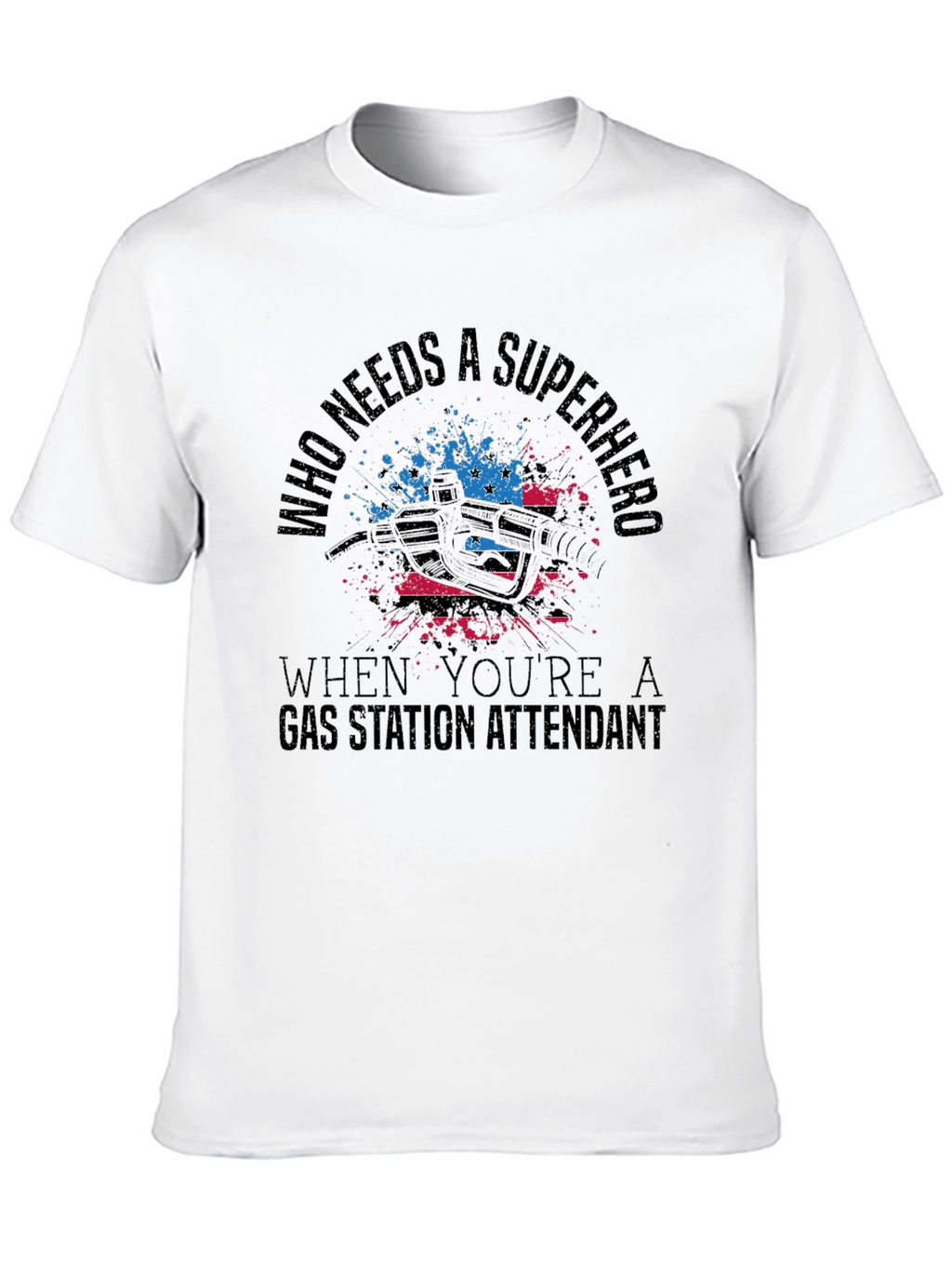 Gas Station Attendant Superhero T-Shirt