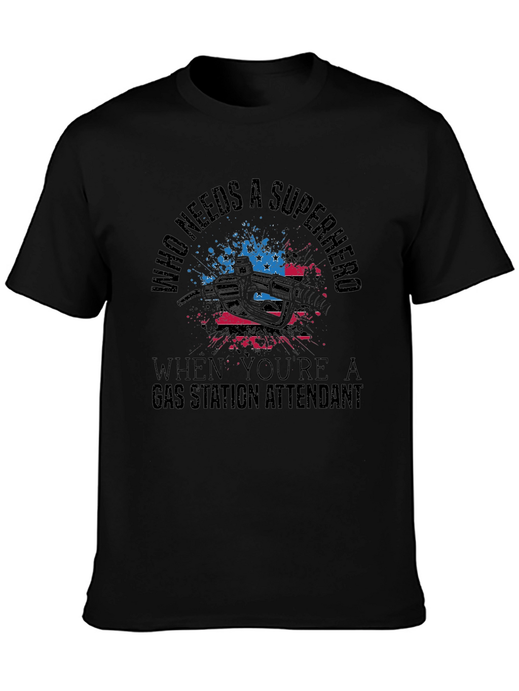 Gas Station Attendant Superhero T-Shirt