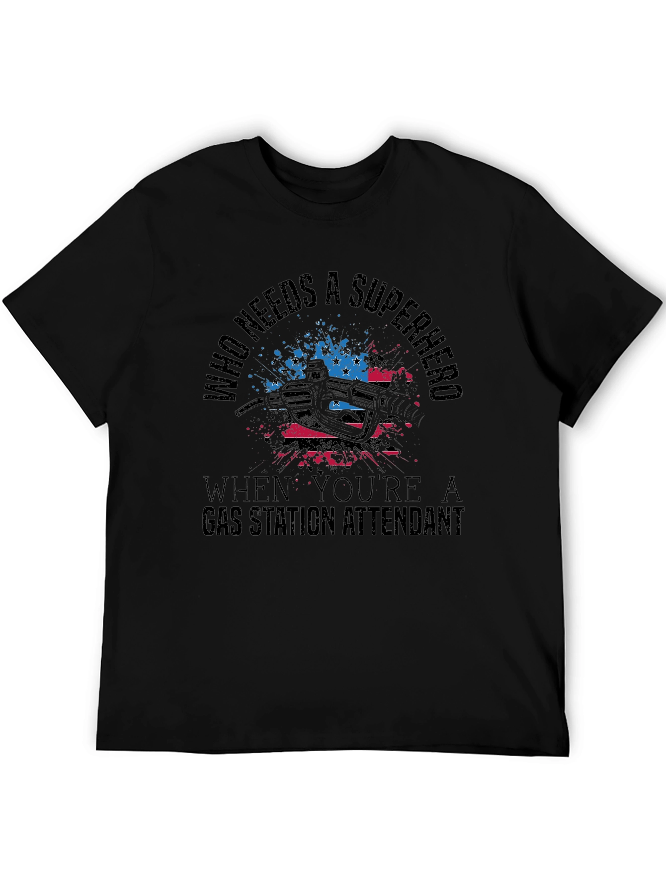 Gas Station Attendant Superhero T-Shirt