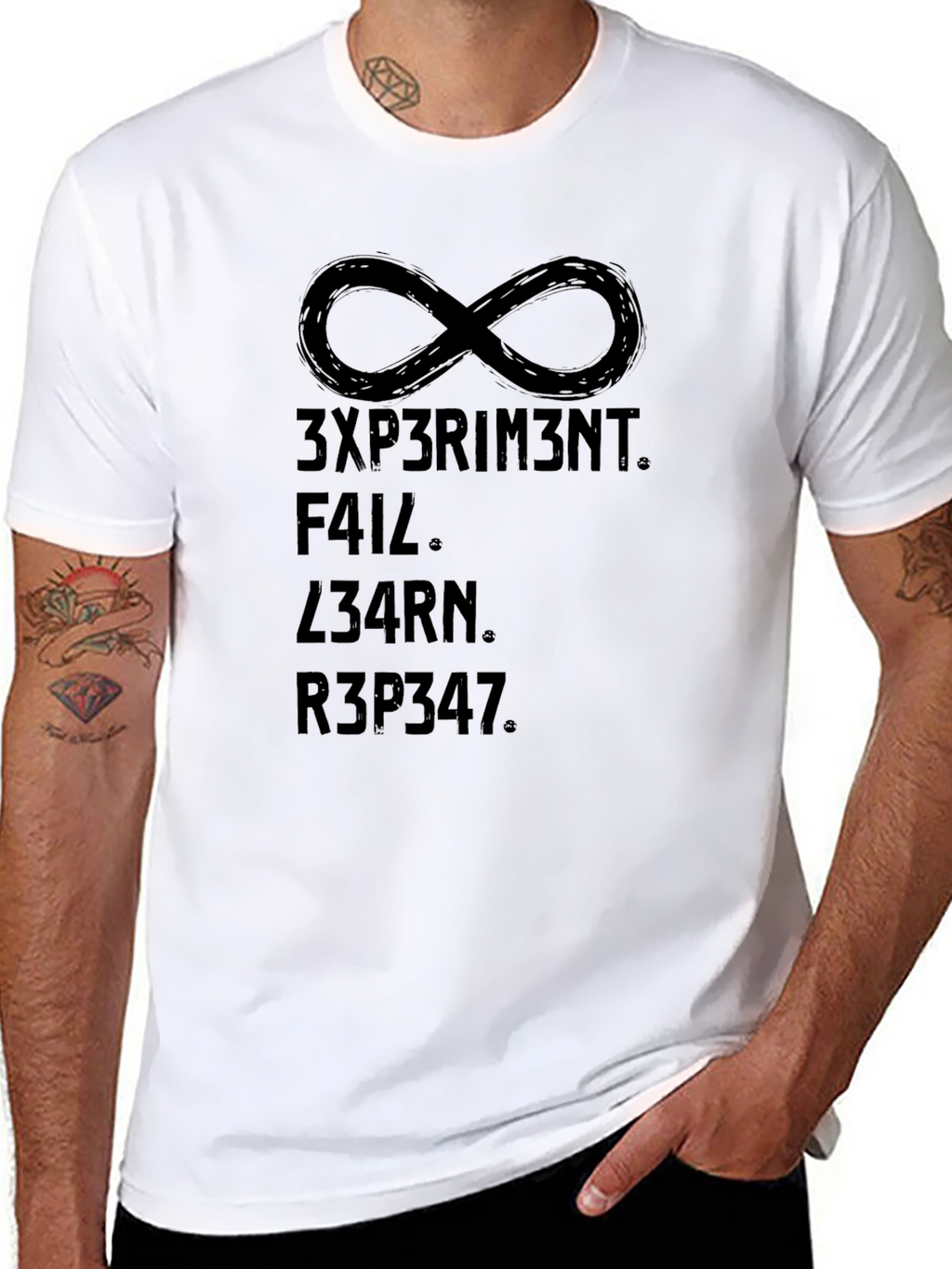 Experiment Fail Learn Repeat Infinity Symbol T-Shirt