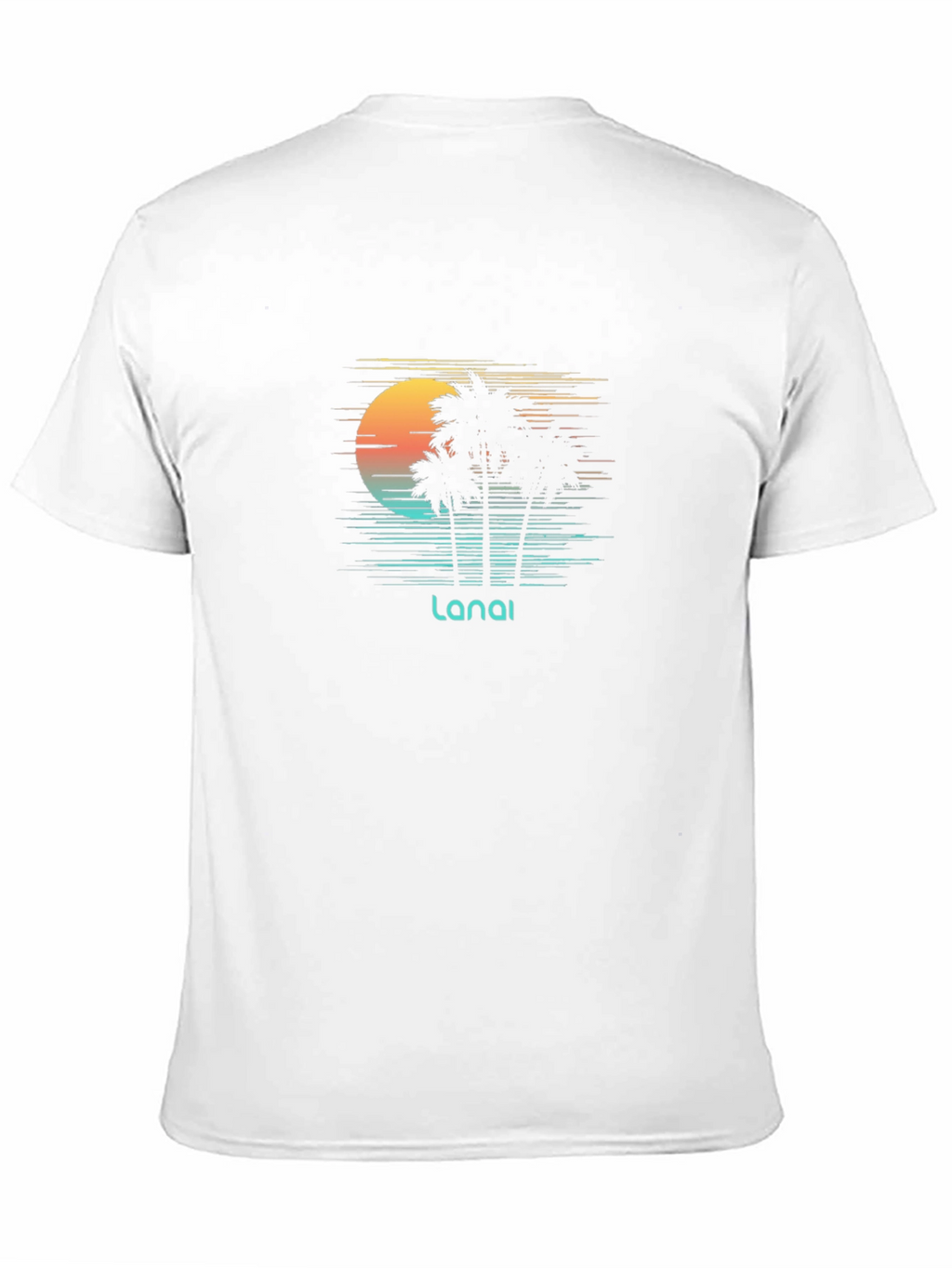 Lanai Sunset Palm Tee - Black Graphic T-Shirt