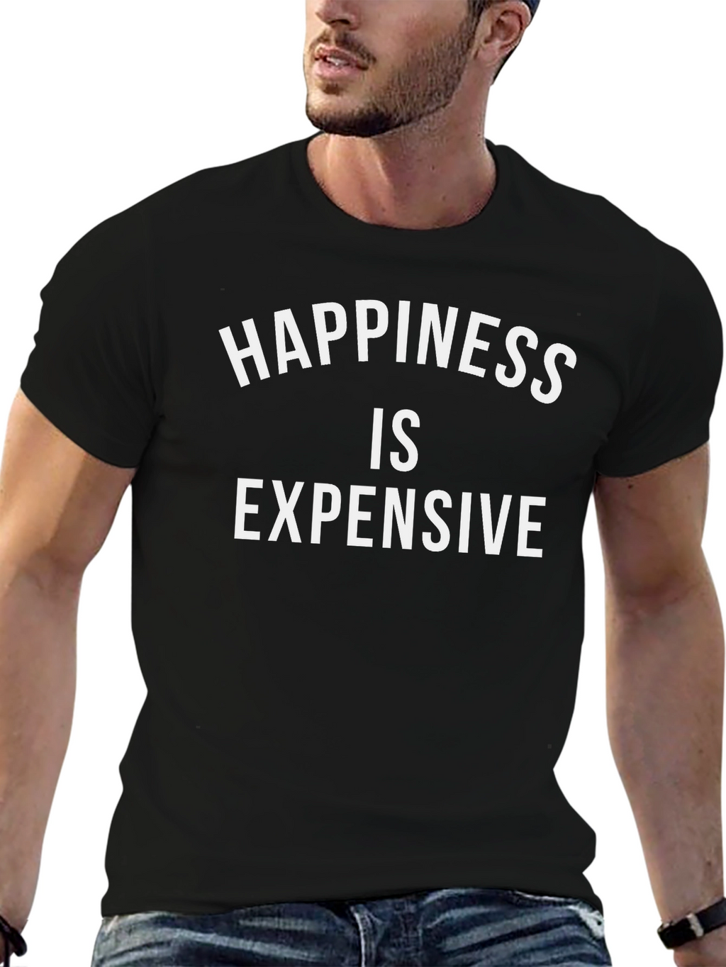 Happiness Is Expensive Black T-Shirt