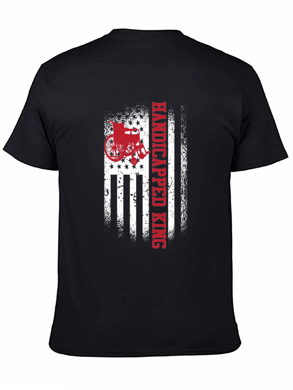 Handicapped King American Flag Graphic Tee