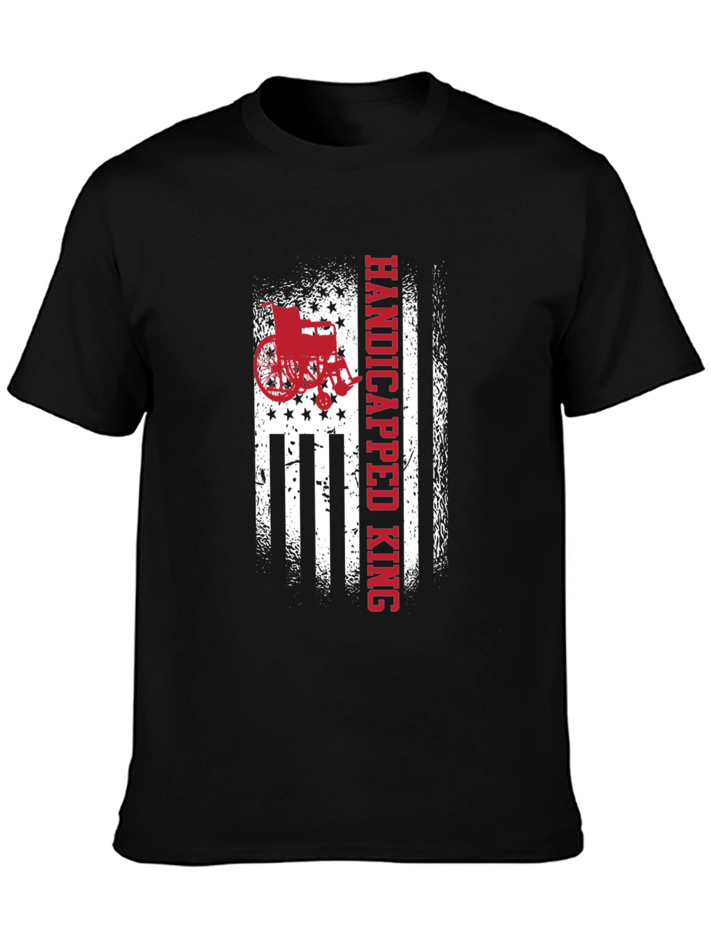 Handicapped King American Flag Graphic Tee