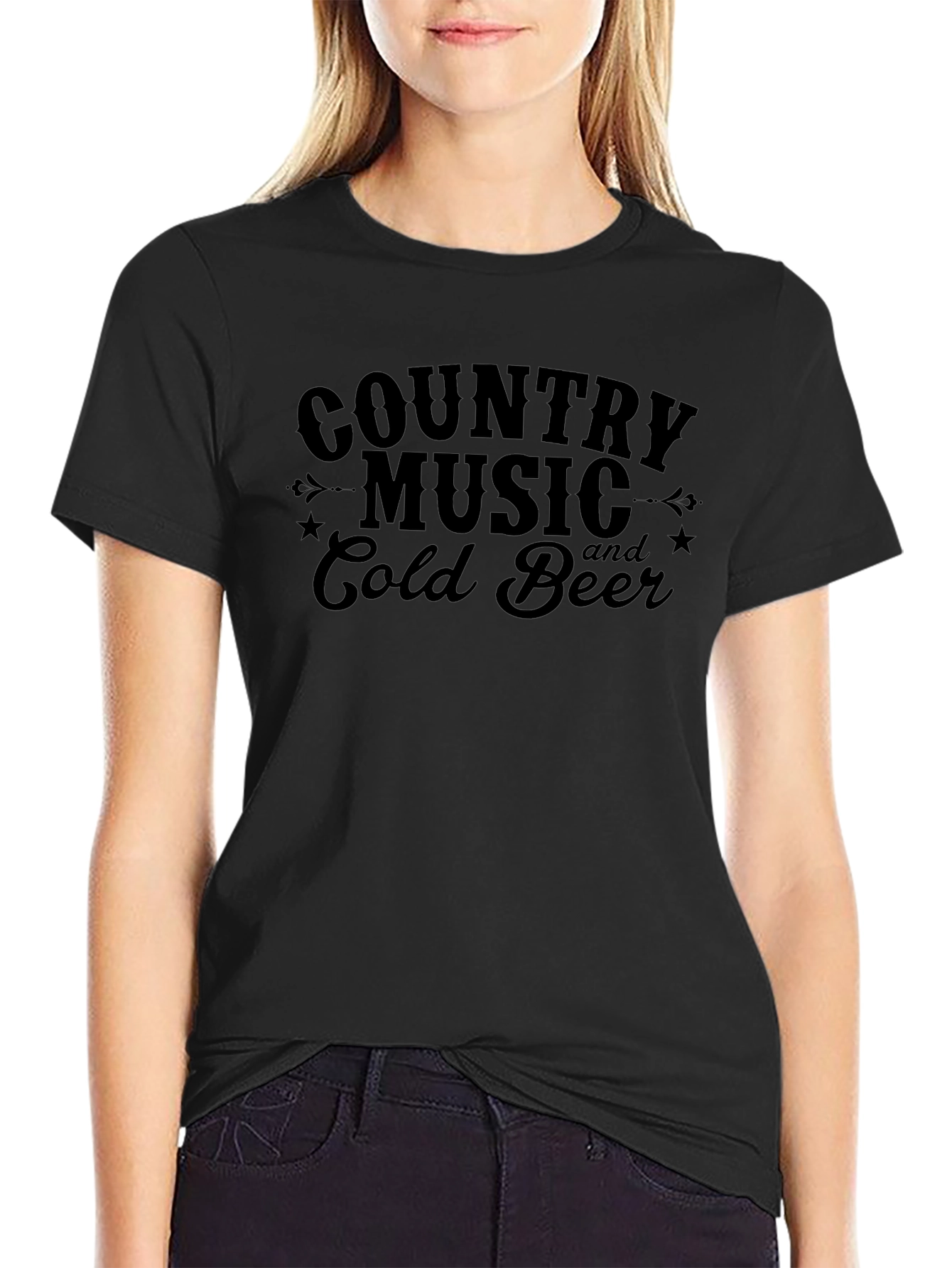 Country Music & Cold Beer Graphic Tee
