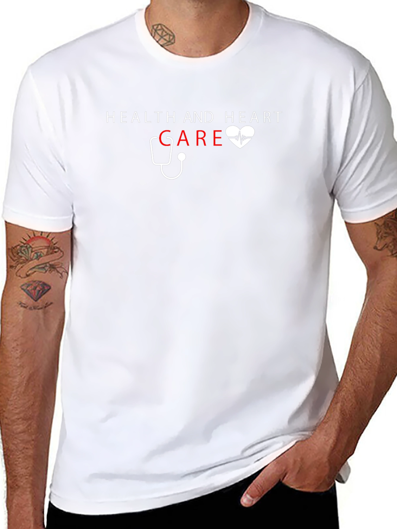 Health & Heart Care T-Shirt - Stylish Medical Tee
