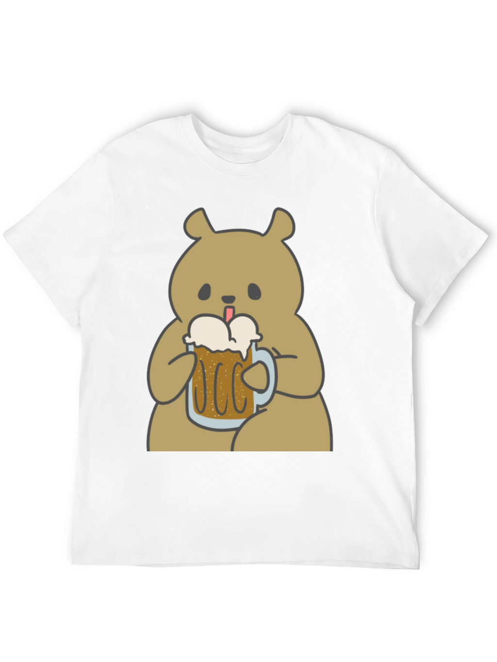 Beer Bear Graphic T-Shirt - Mens Black Tee