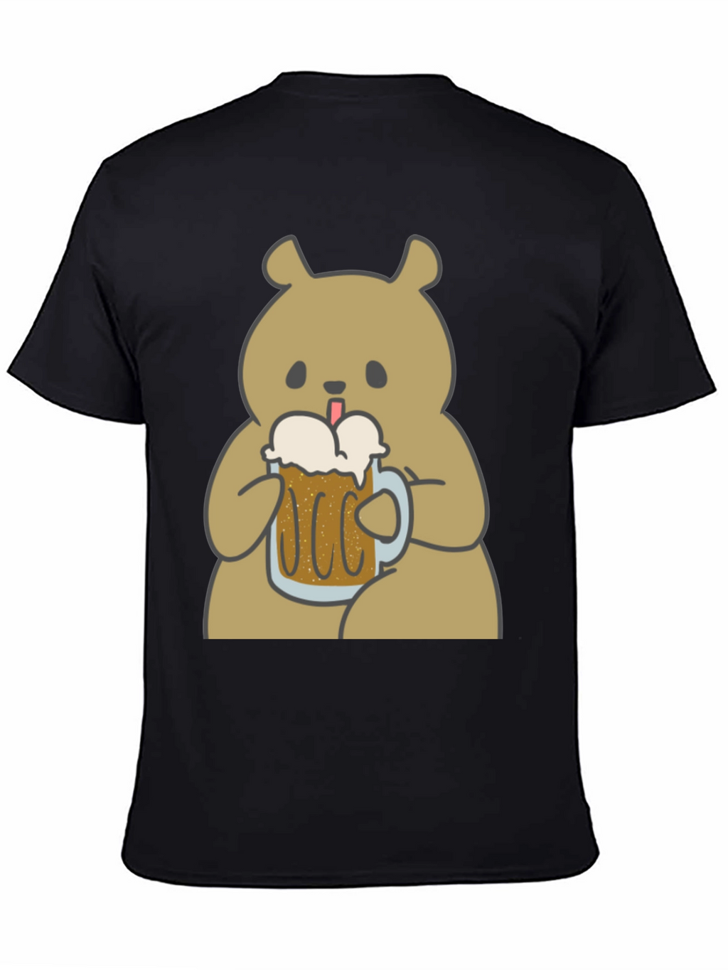 Beer Bear Graphic T-Shirt - Mens Black Tee