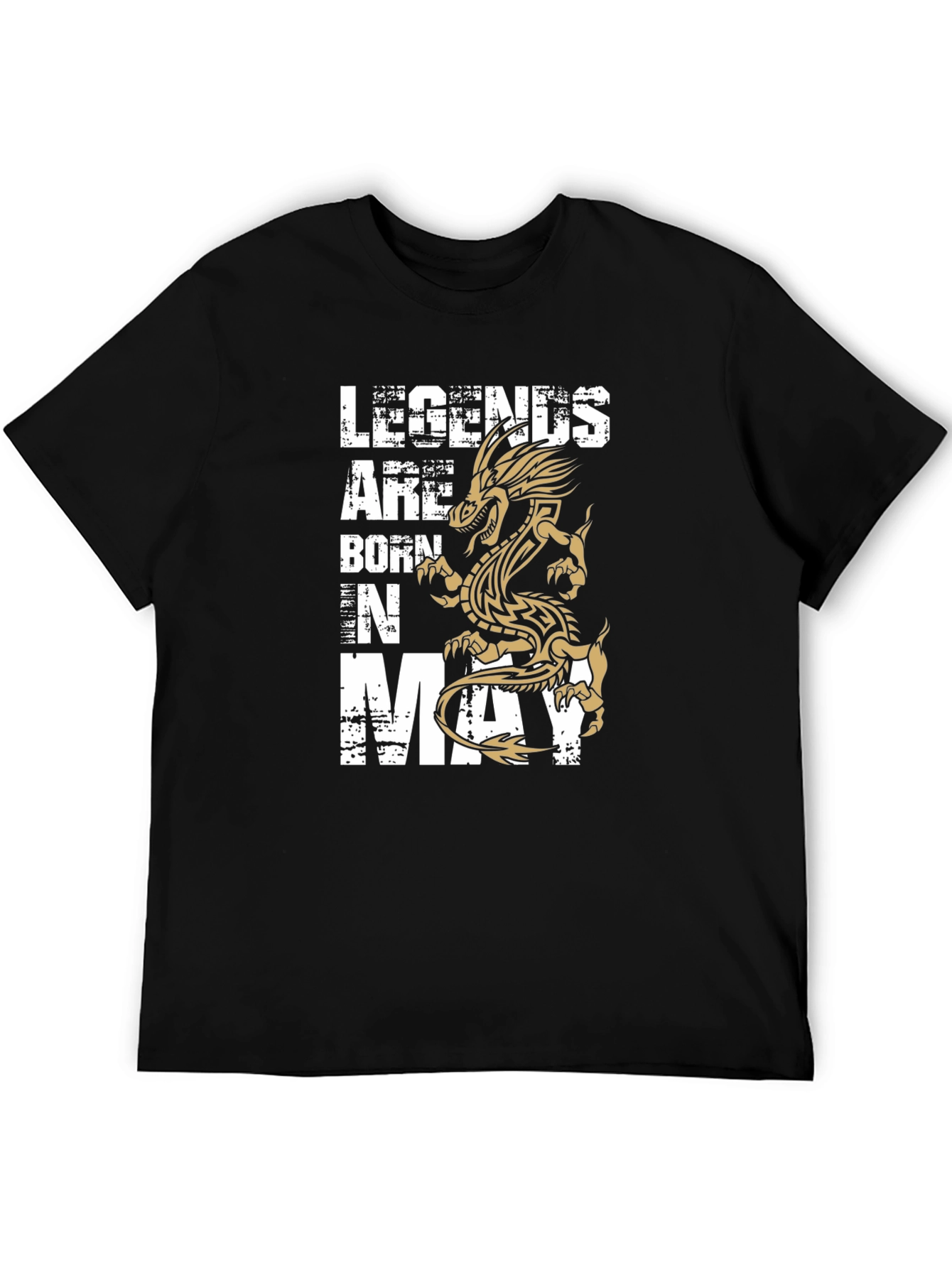 Legends Are Born In May Black T-Shirt
