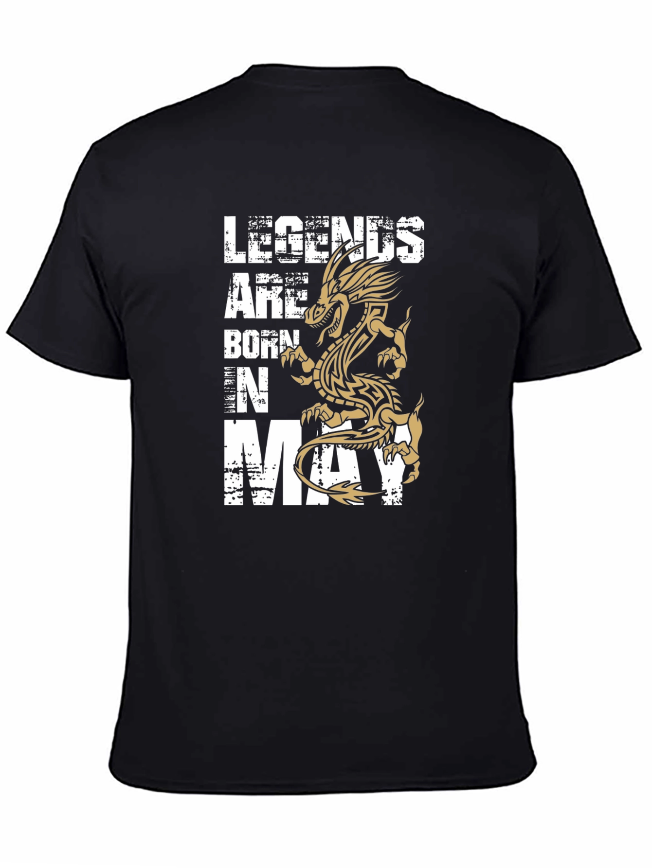 Legends Are Born In May Black T-Shirt