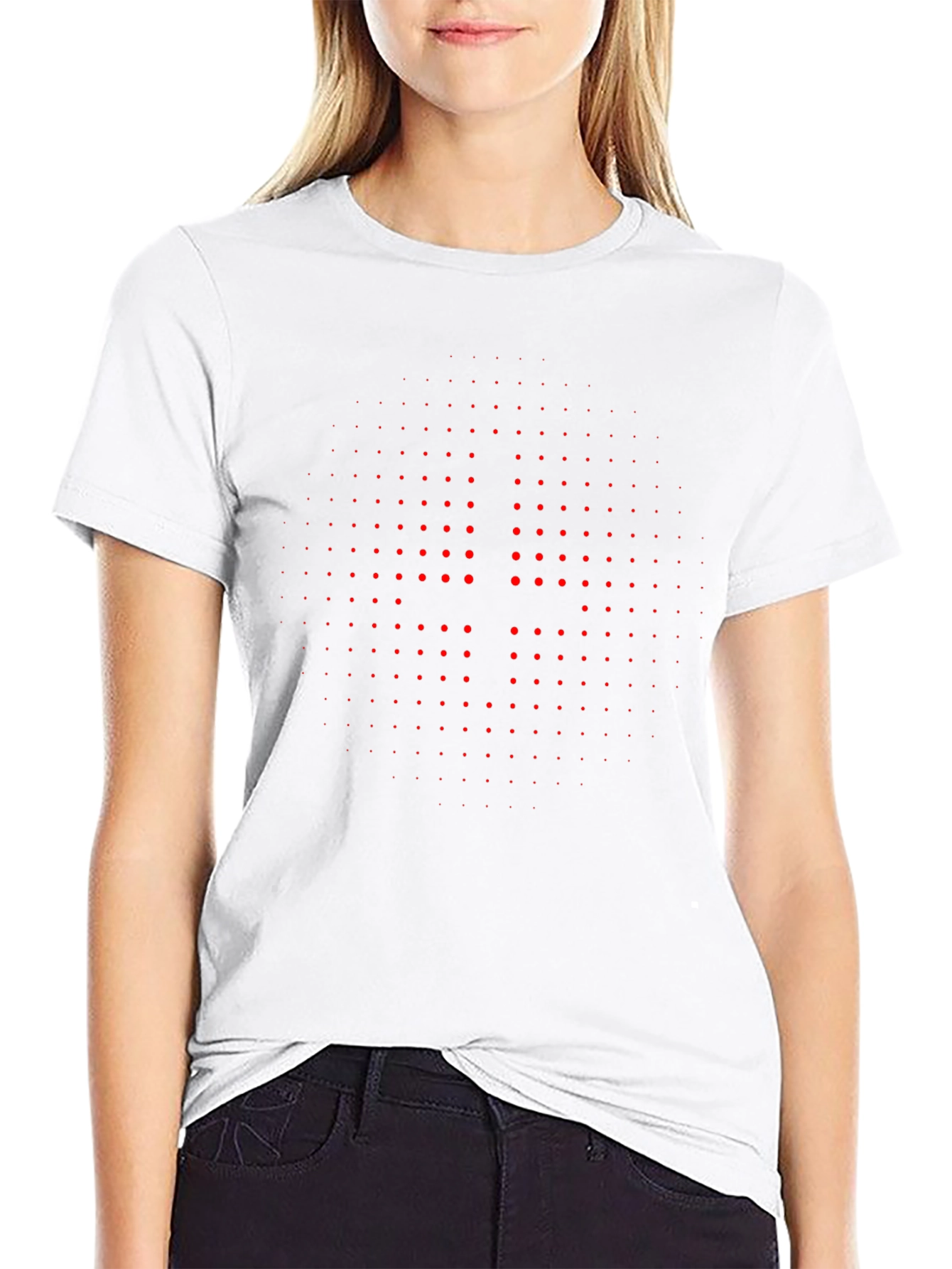 Geometric Dot Pattern Tee - Modern Style