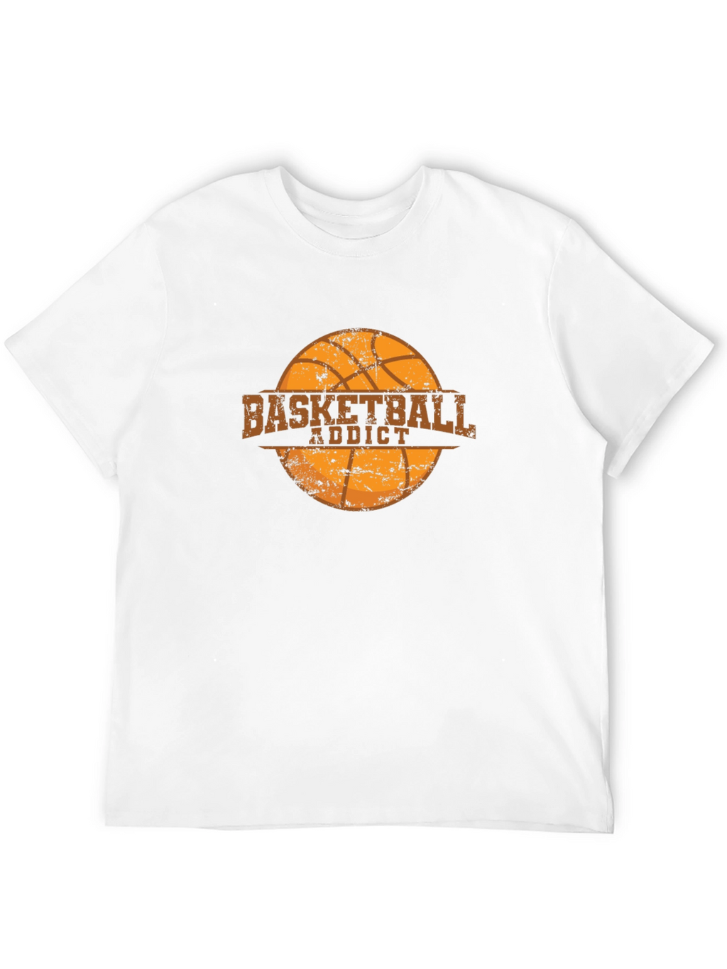 Basketball Addict Graphic Tee - Black Cotton T-Shirt