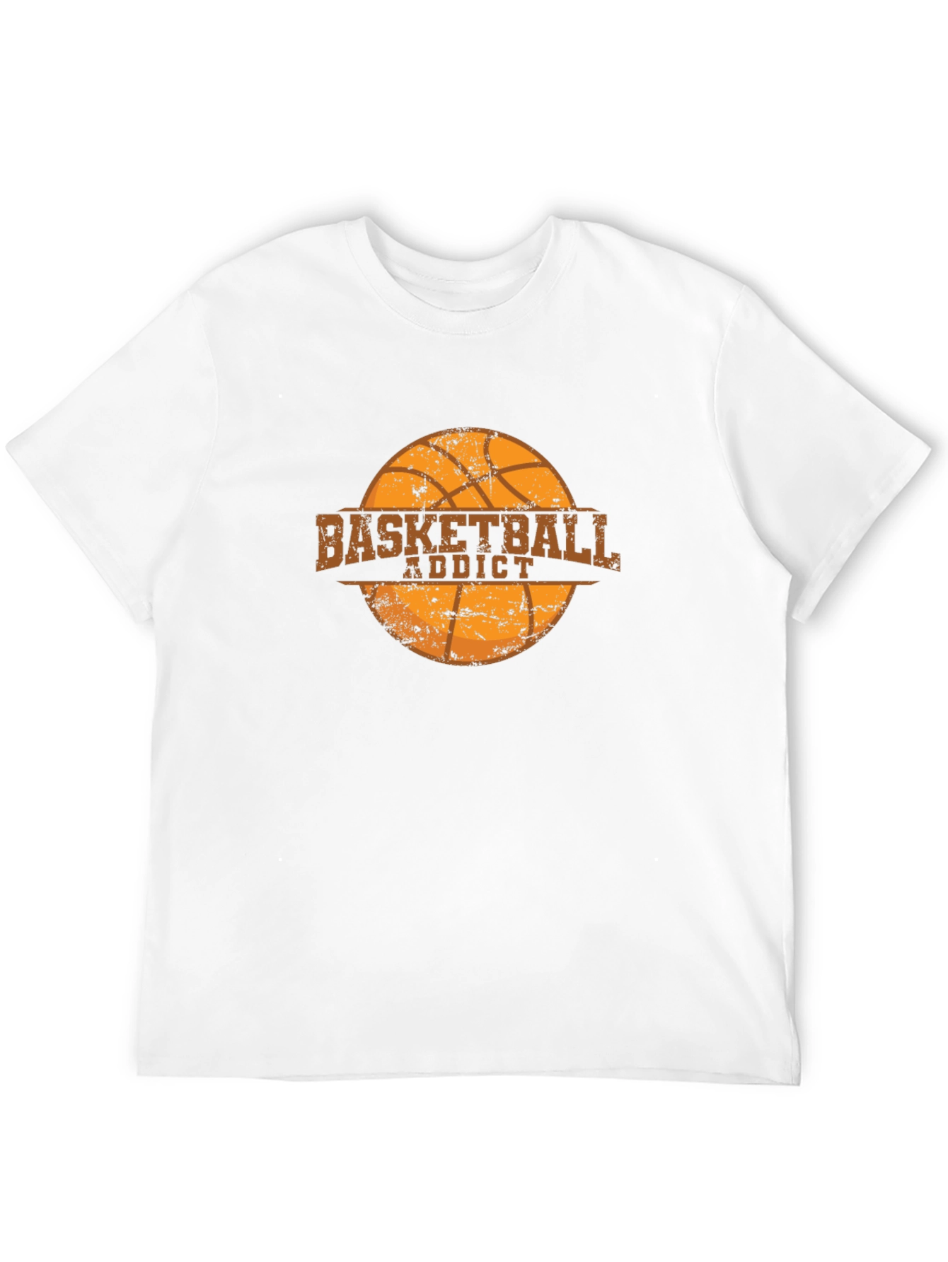 Basketball Addict Graphic Tee - Black Cotton T-Shirt