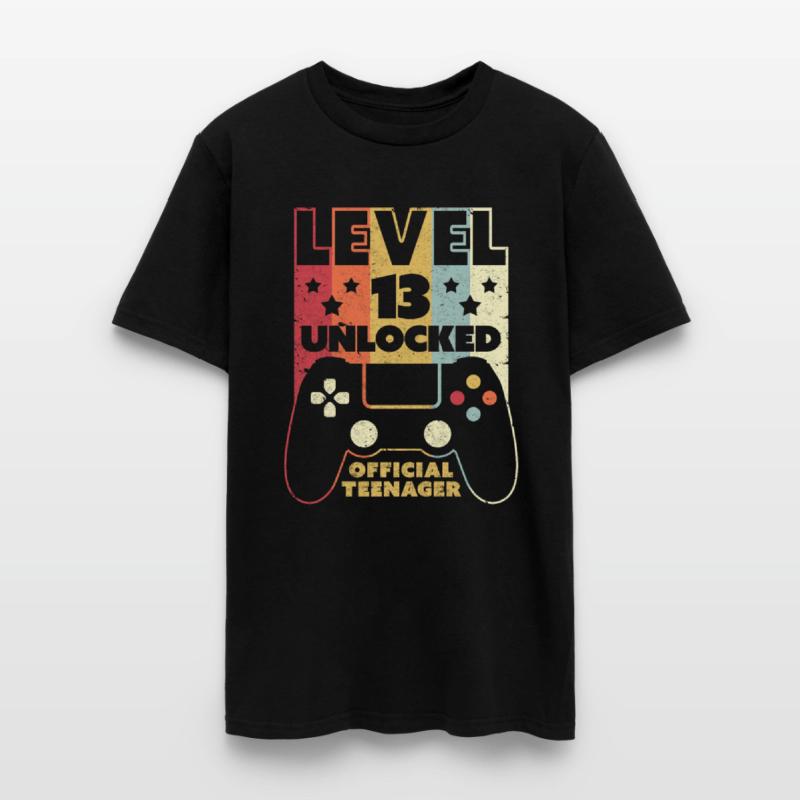 13th Birthday Print. Level 13 Unlocked, Official