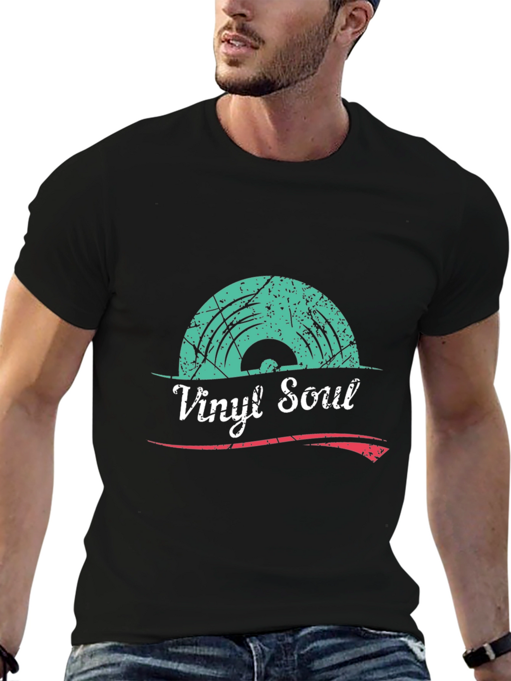 Vinyl Soul Graphic T-Shirt - Retro Music Tee