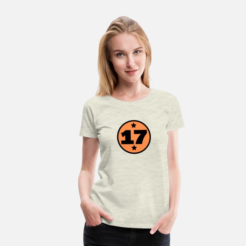 17 Circle Orange Black Birthday Age