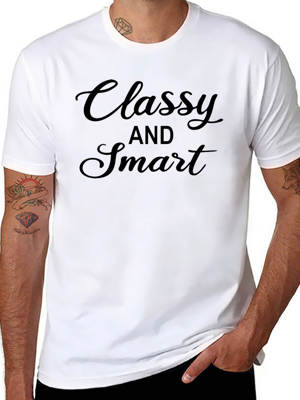 Classy and Smart Graphic Tee - Soft Cotton Blend
