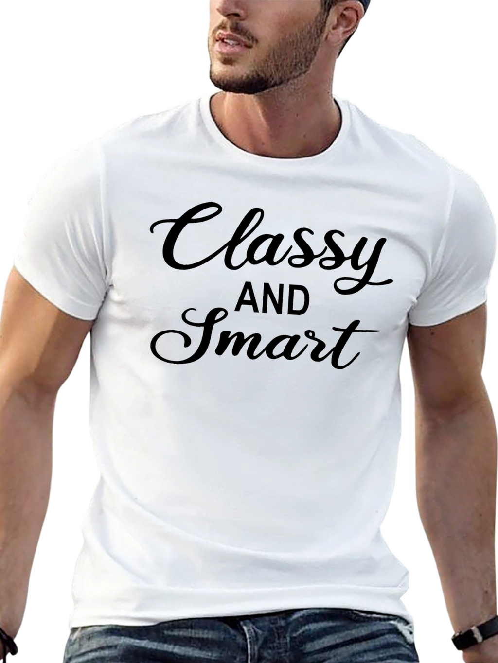 Classy and Smart Graphic Tee - Soft Cotton Blend
