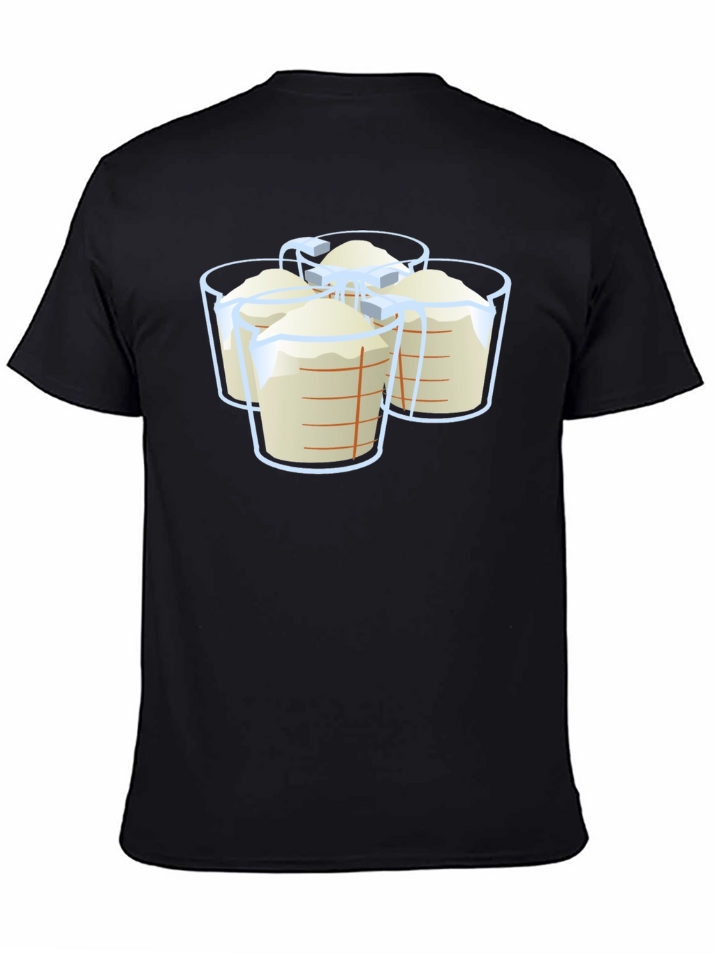 Measuring Cups Graphic T-Shirt - Black Casual Wear