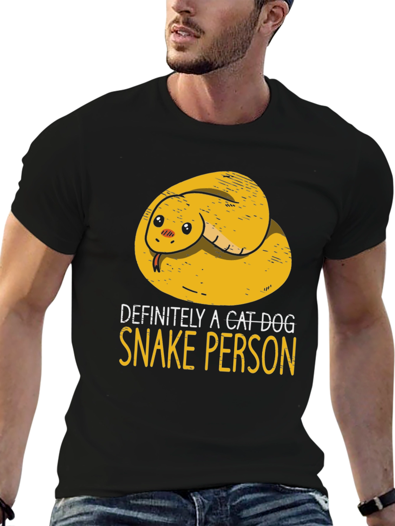 Definitely A Cat Dog Snake Person T-Shirt