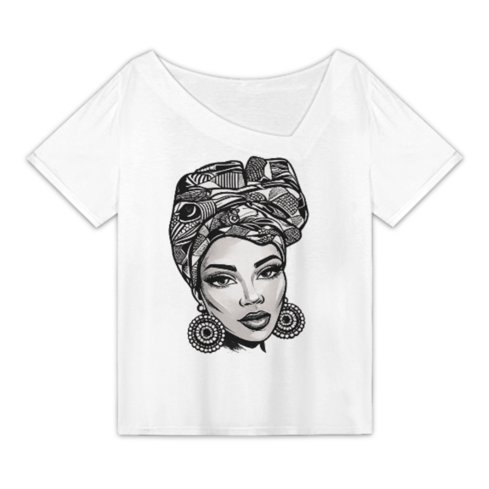 African Queen Headwrap Beauty Graphic T-Shirt(z798)