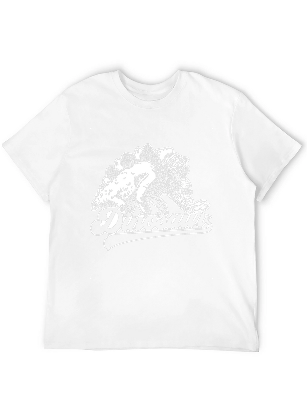Dinosaur Graphic Tee - Stegosaurus Mens Black T-Shirt