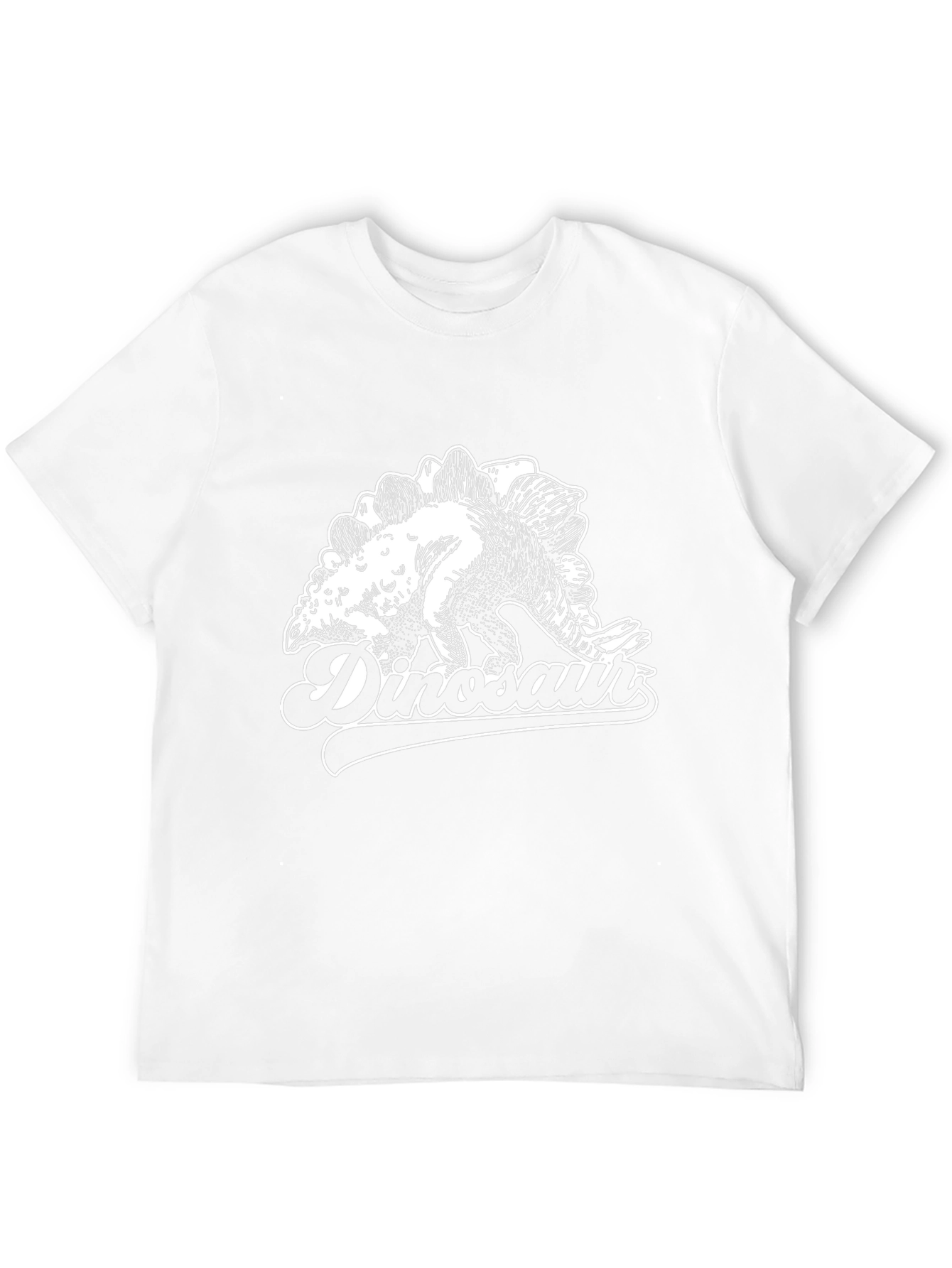 Dinosaur Graphic Tee - Stegosaurus Mens Black T-Shirt