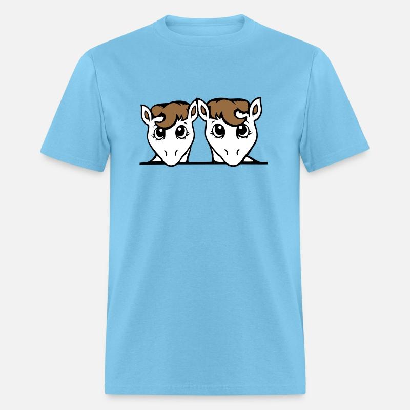 2 Cute Horses Sweet Pony Two friends Couple Team