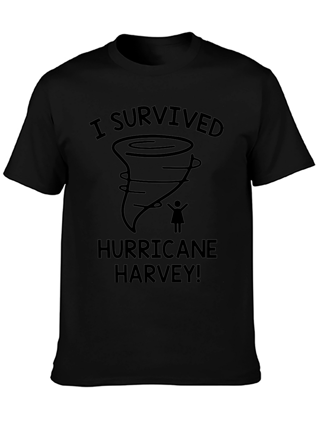 I Survived Hurricane Harvey Black T-Shirt