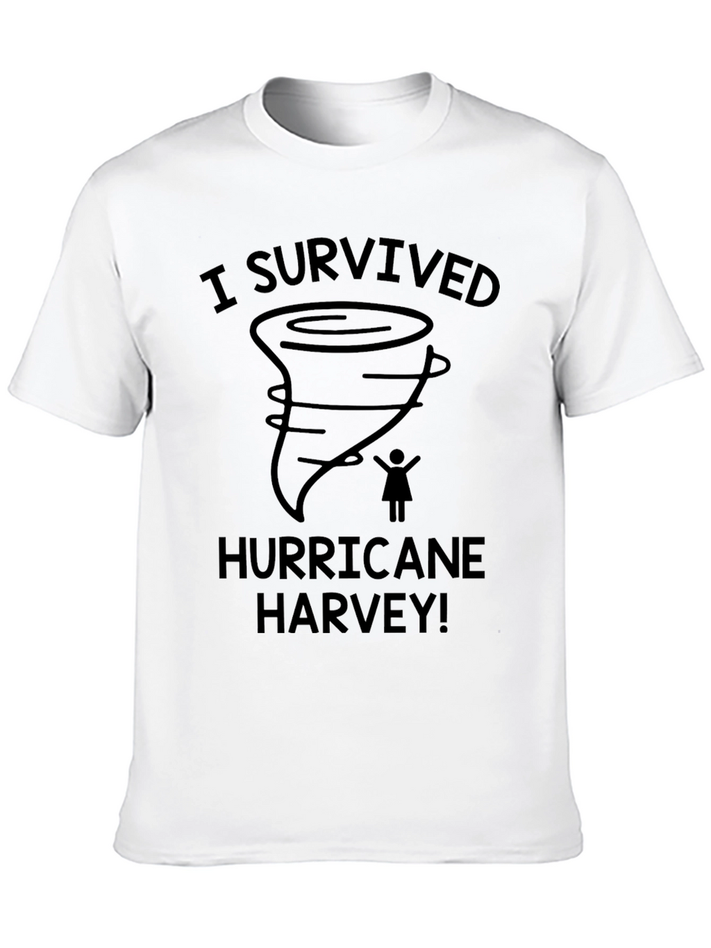 I Survived Hurricane Harvey Black T-Shirt