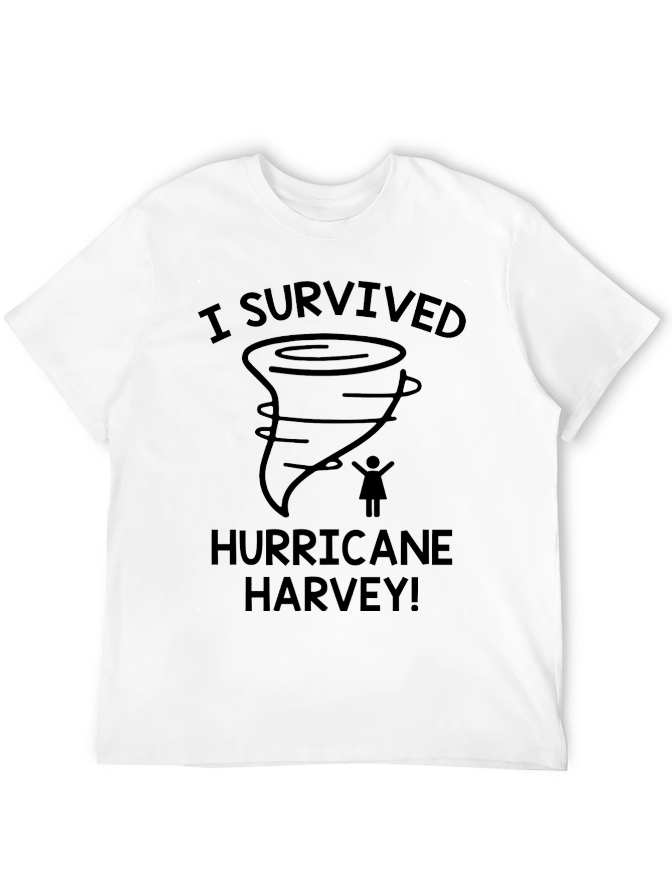 I Survived Hurricane Harvey Black T-Shirt