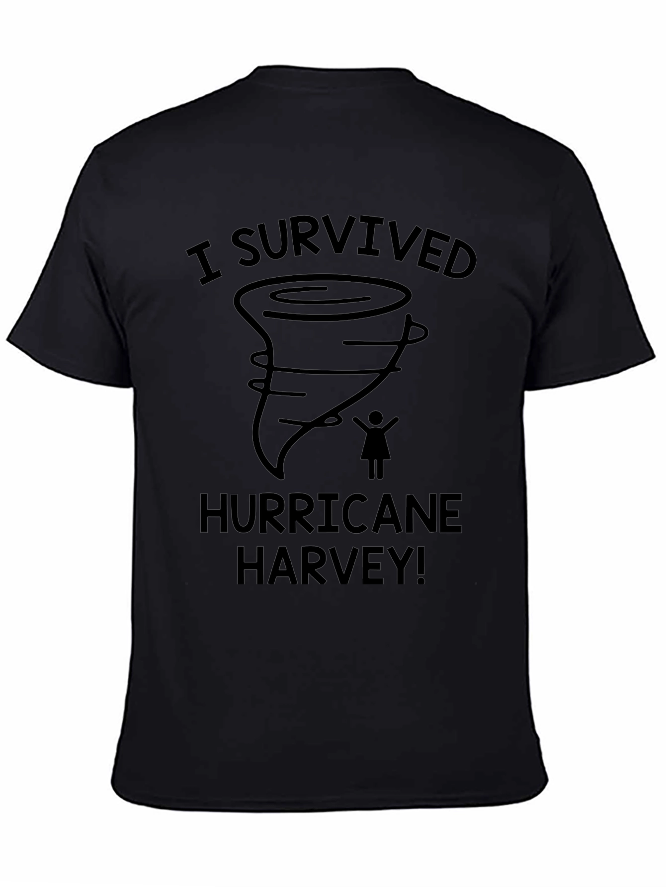 I Survived Hurricane Harvey Black T-Shirt