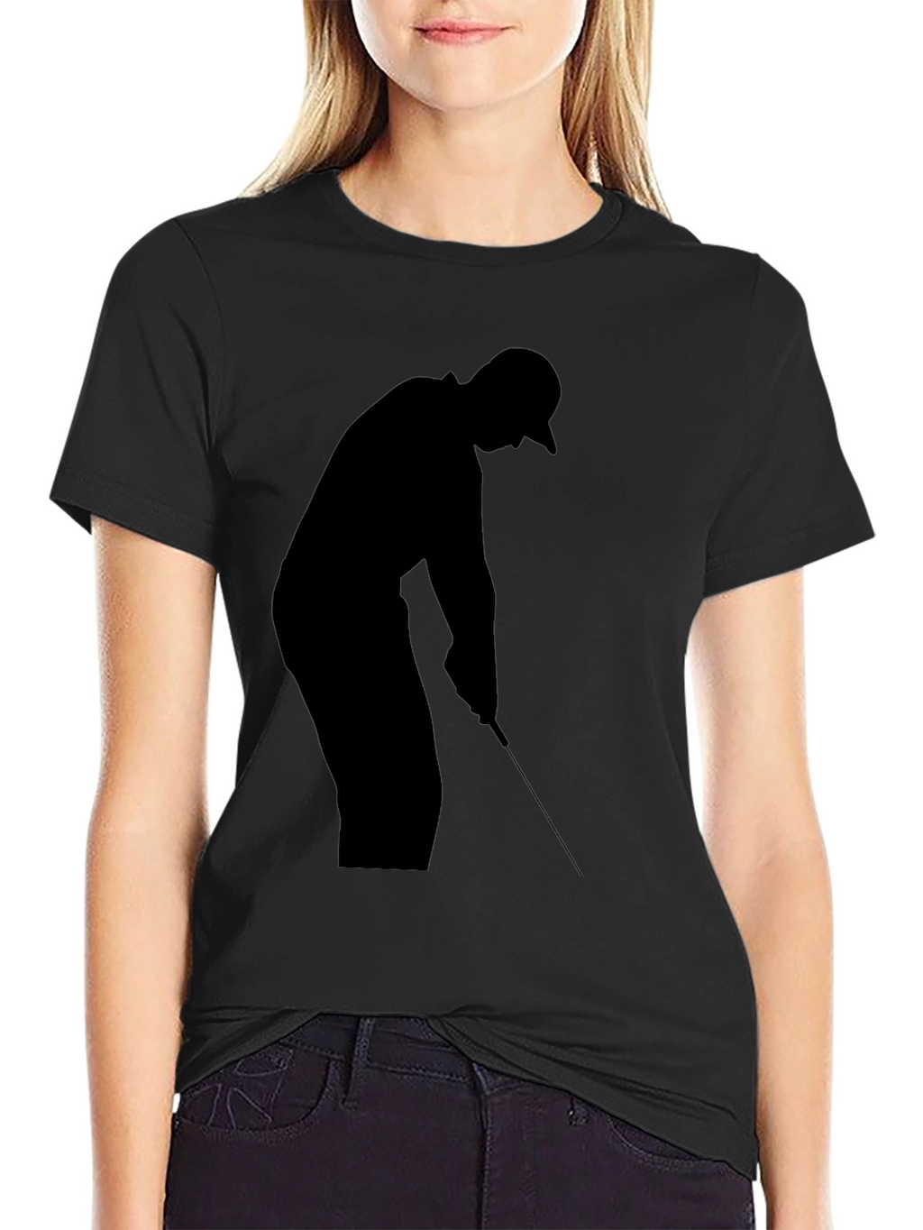 Golf Silhouette Black T-Shirt