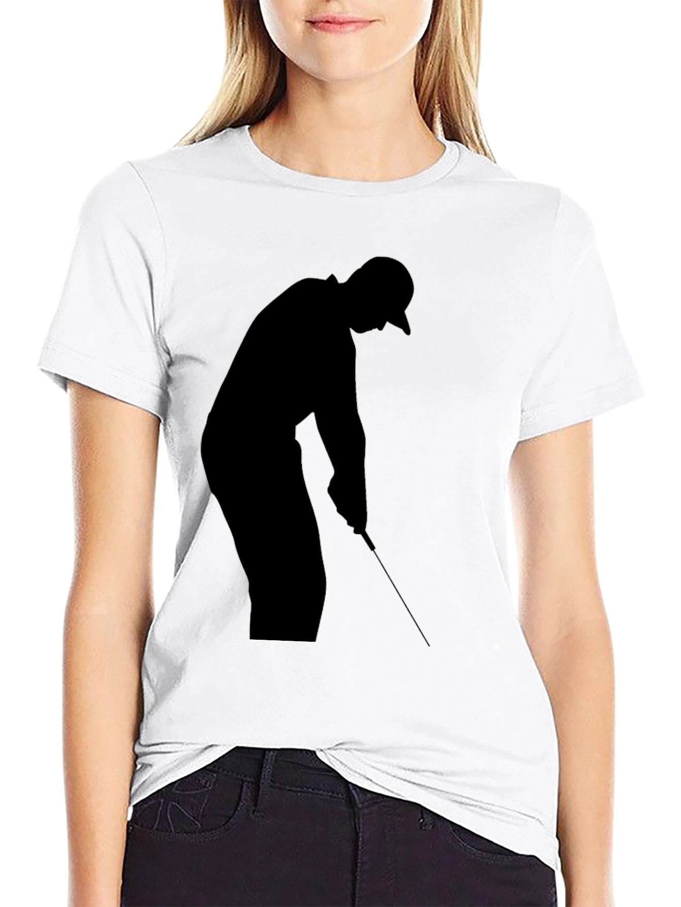 Golf Silhouette Black T-Shirt