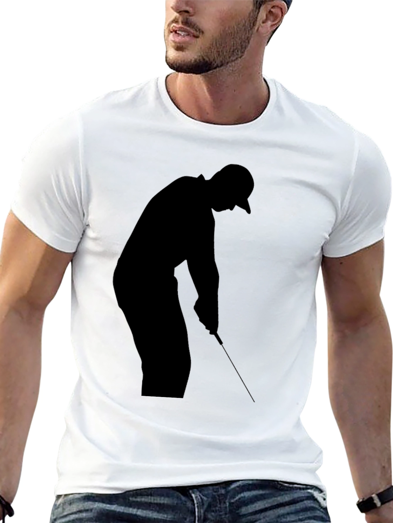 Golf Silhouette Black T-Shirt