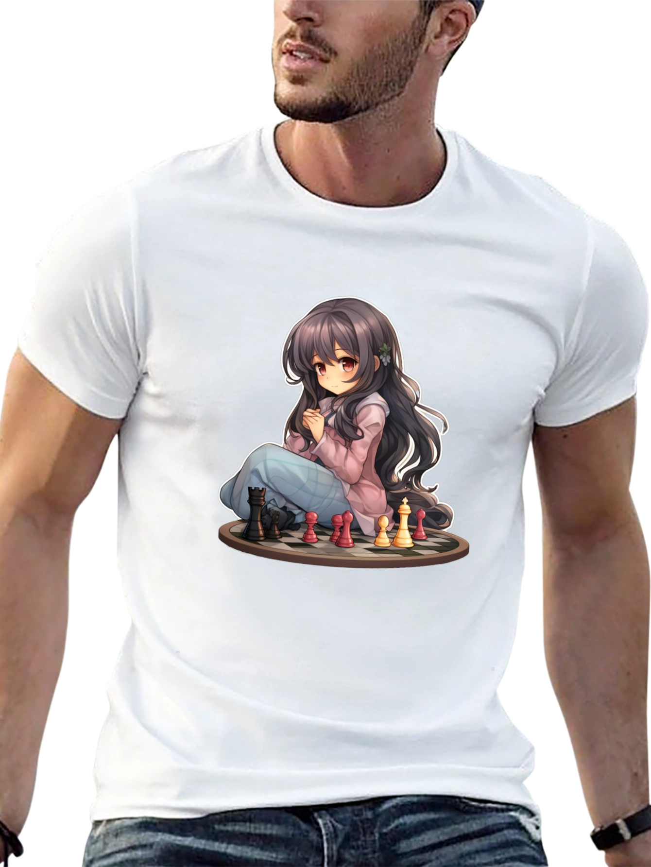 Anime Chess T-Shirt - Unique Graphic Tee