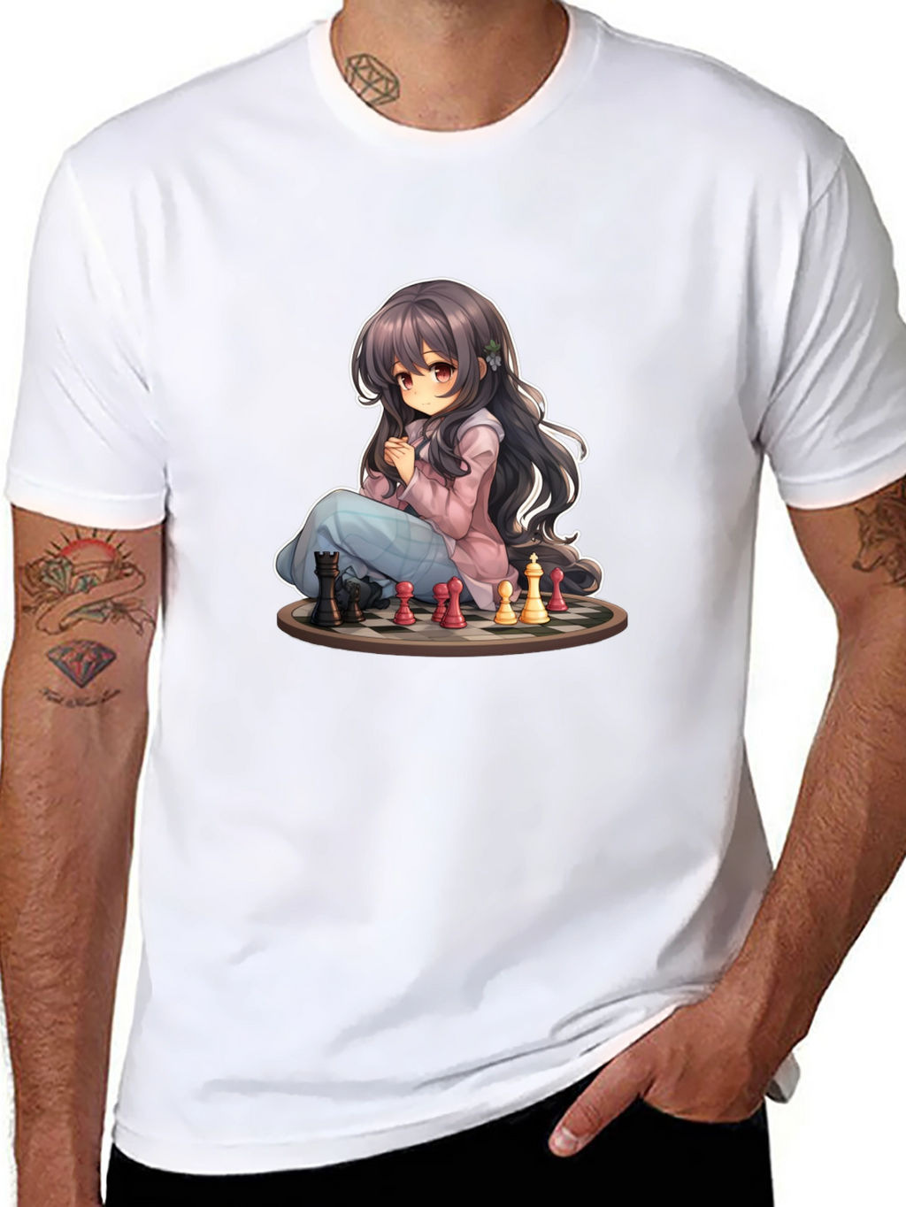 Anime Chess T-Shirt - Unique Graphic Tee