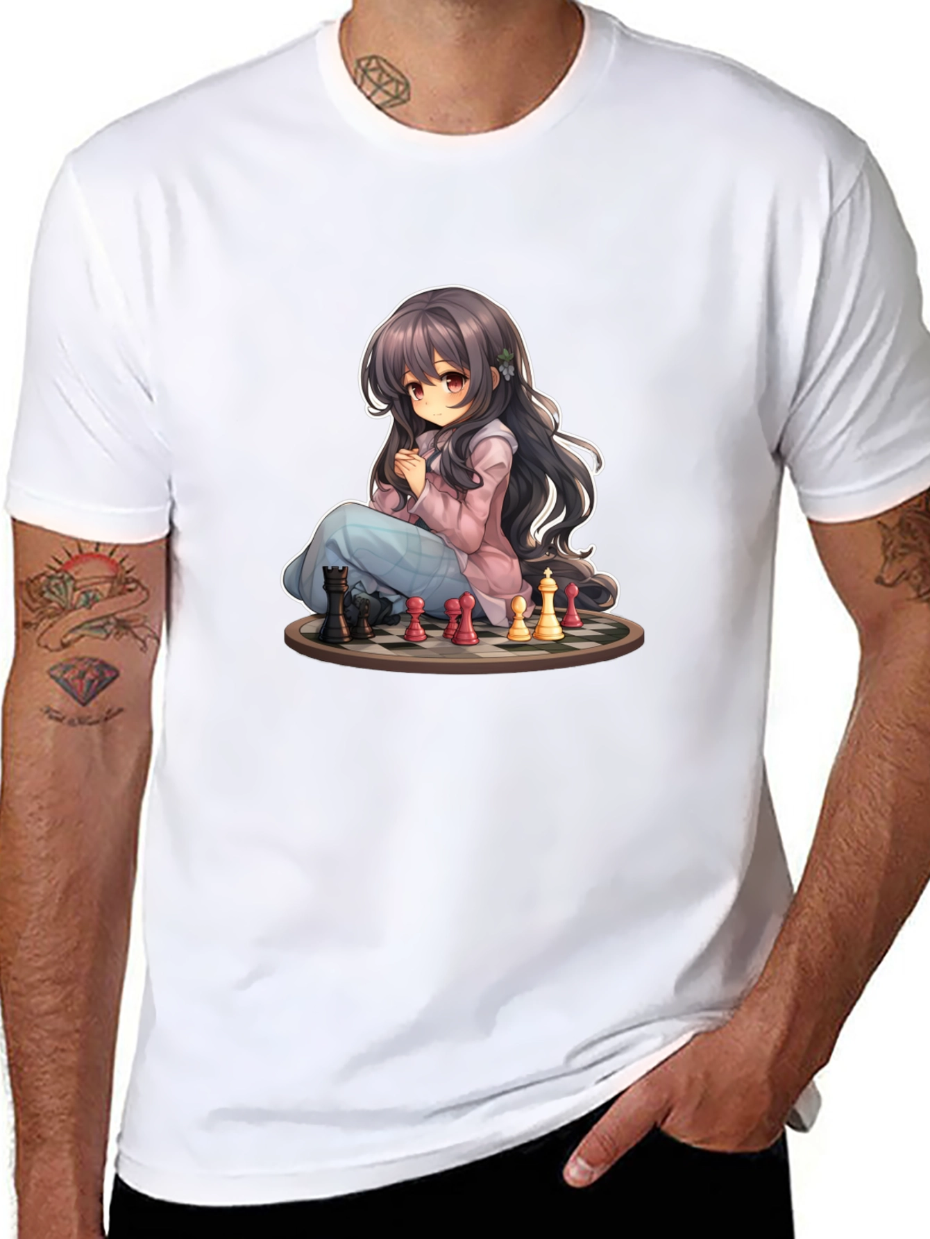 Anime Chess T-Shirt - Unique Graphic Tee