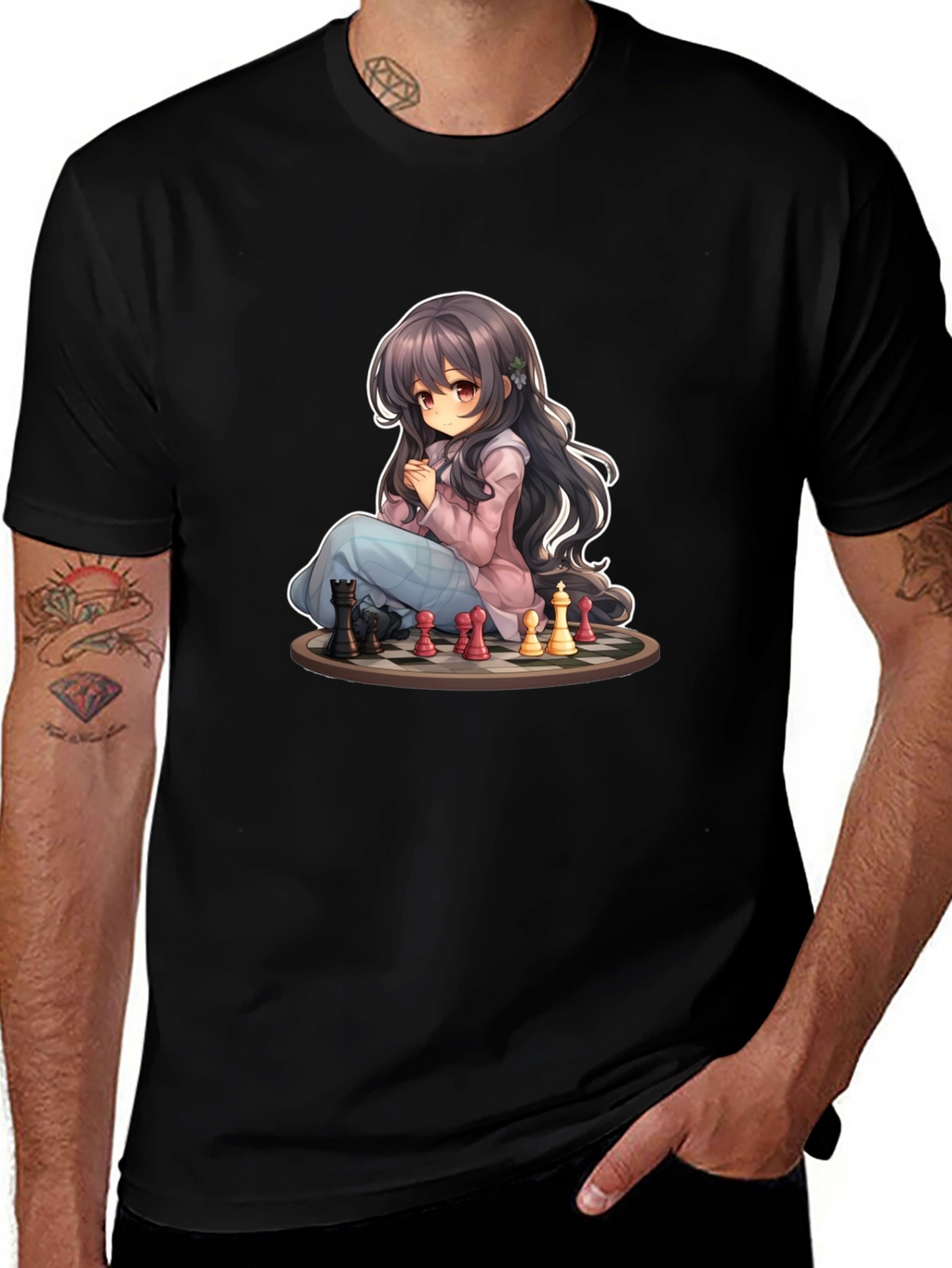 Anime Chess T-Shirt - Unique Graphic Tee