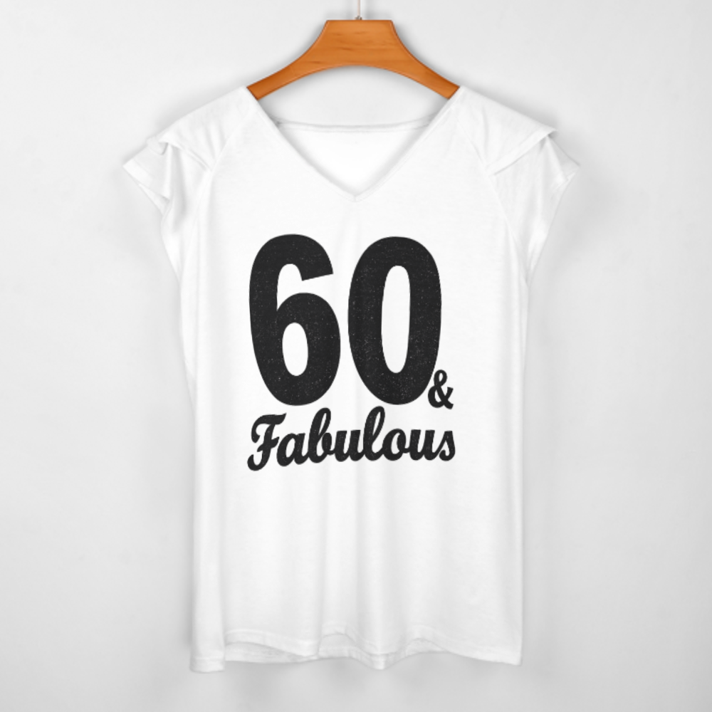60 & Fabulous Birthday Graphic Tee – Fun Milestone Birthday Shirt for Women(z805)