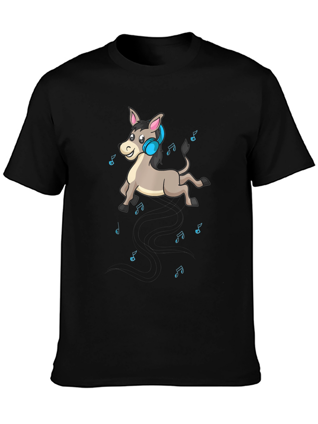 Musical Donkey T-Shirt - Black Graphic Tee