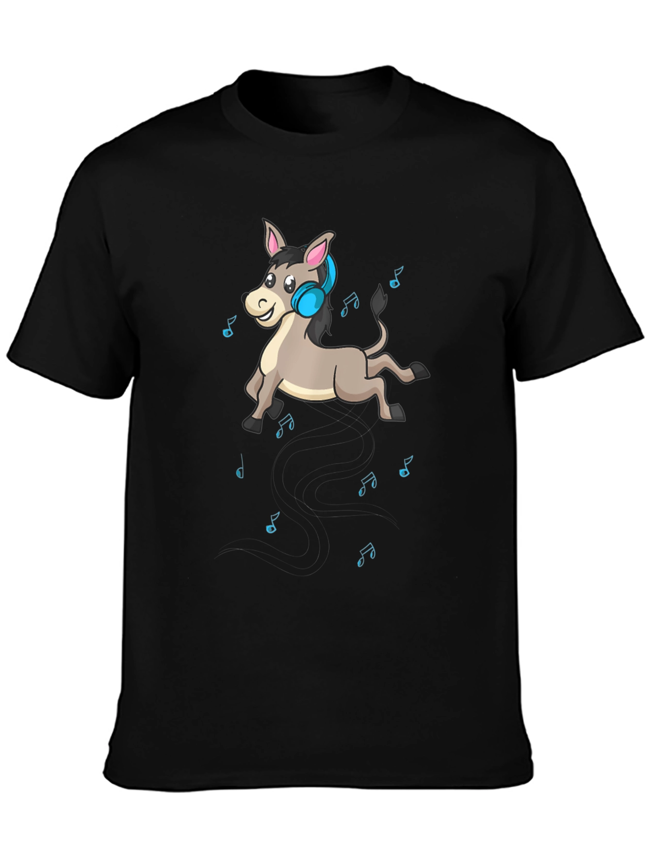 Musical Donkey T-Shirt - Black Graphic Tee
