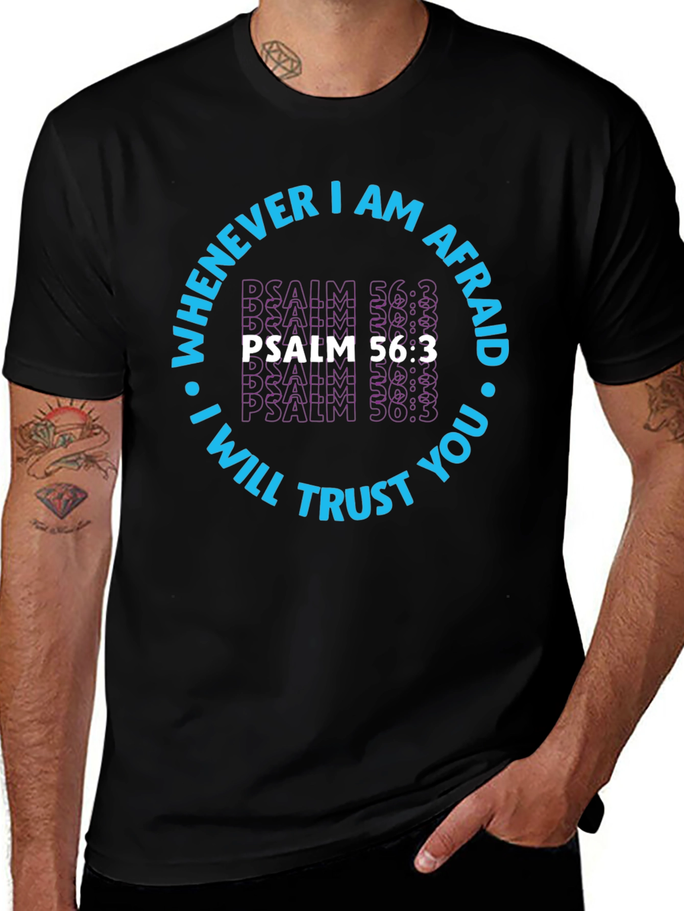 Faith-Based Psalm 56:3 Graphic T-Shirt