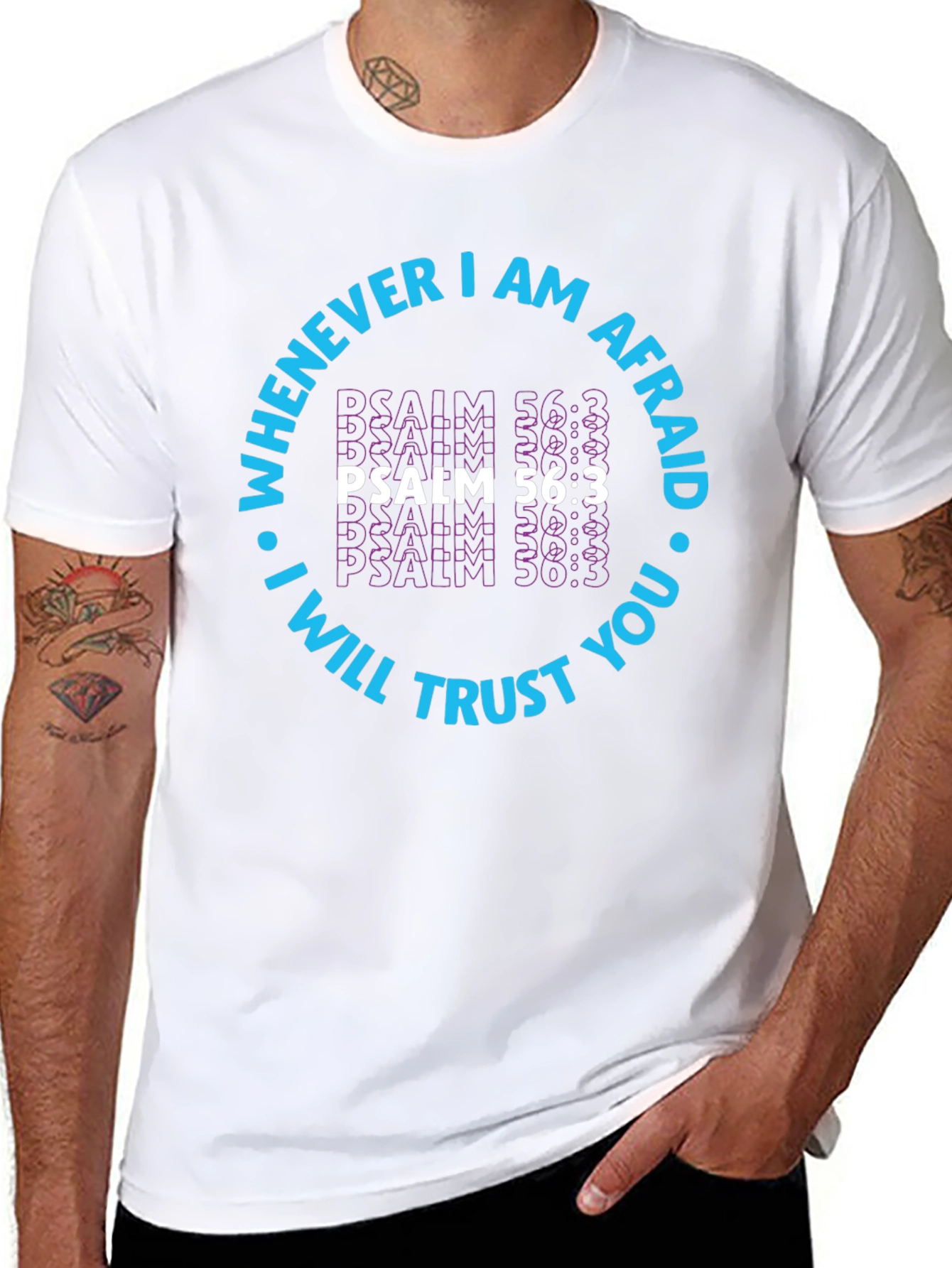 Faith-Based Psalm 56:3 Graphic T-Shirt