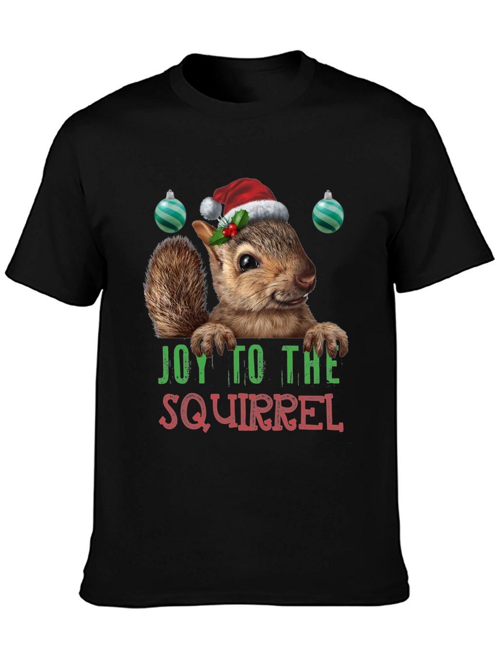 Joy to the Squirrel Christmas Graphic Tee