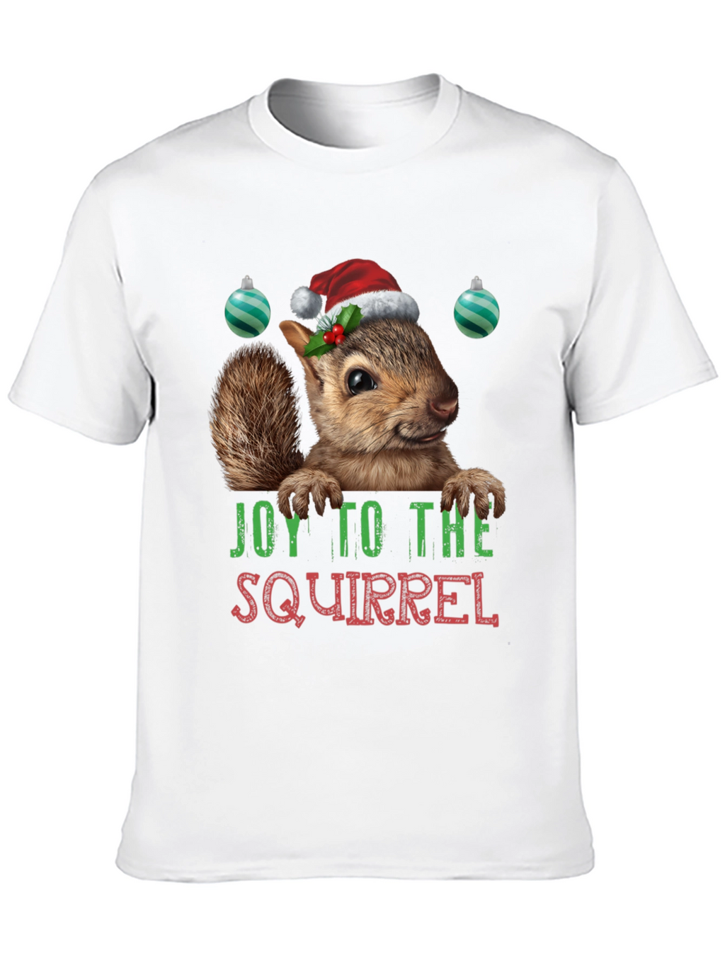 Joy to the Squirrel Christmas Graphic Tee