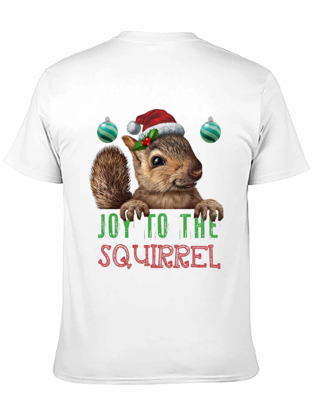 Joy to the Squirrel Christmas Graphic Tee